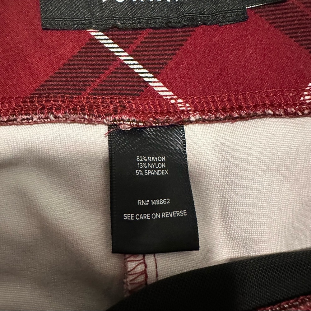 Torrid Red Premium Ponte Pixie Plaid Pull On Pant… - image 6